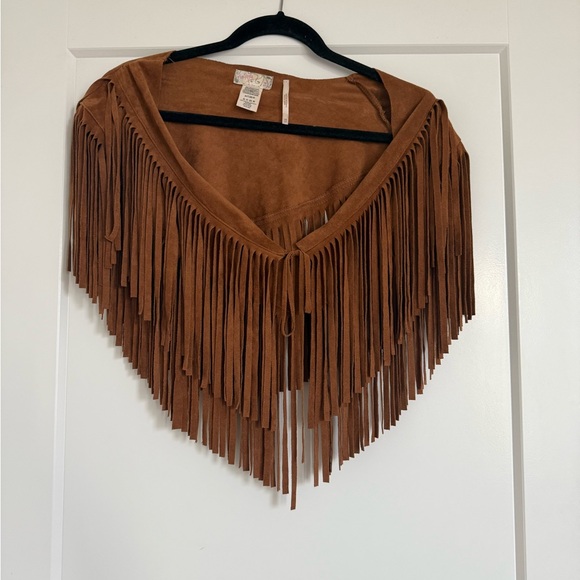 Brown Fringe Shawl - Picture 1 of 3